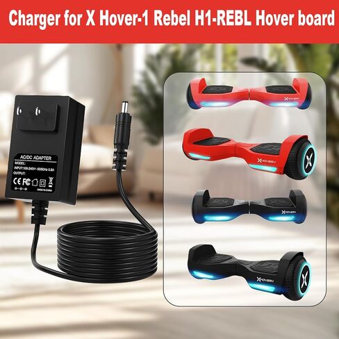 29.4V Charger for X Hover-1 Rebel Hoverboard Compatible with Hover-1 Rebel H1-REBL 25.2V 2.0Ah Li-ion Battery Power Adapter Cord in Kuwait