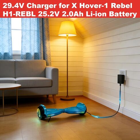 29.4V Charger for X Hover-1 Rebel Hoverboard Compatible with Hover-1 Rebel H1-REBL 25.2V 2.0Ah Li-ion Battery Power Adapter Cord in Kuwait