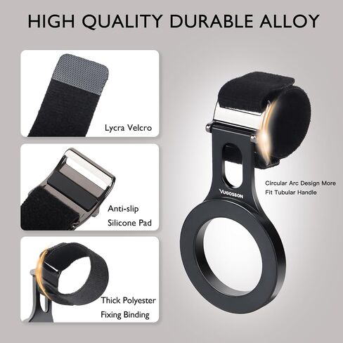 Magnetic Phone Holder for Stroller Bar, Gym Fitness Phone Mount for MagSafe, (Strong Magnet) - 180° Adjustable for Gym, Peloton Exercise Bikes, with Adjustable Strap (Magnetic Ring Included) in Kuwait