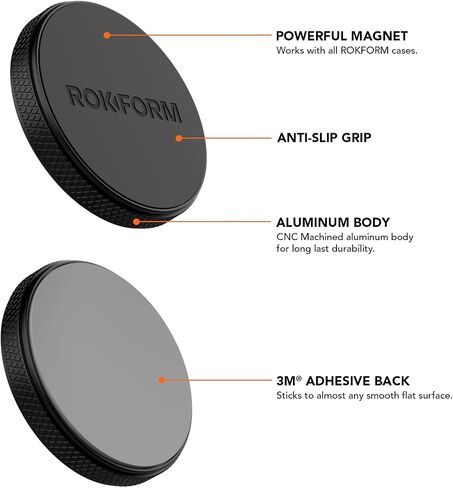 Rokform Low Pro Magnetic Car Mount, Aluminum (Black) in Saudi Arabia