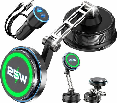 25W for Magsafe Car Mount Charger, Vacuum Magnetic Wireless Car Charger in Kuwait