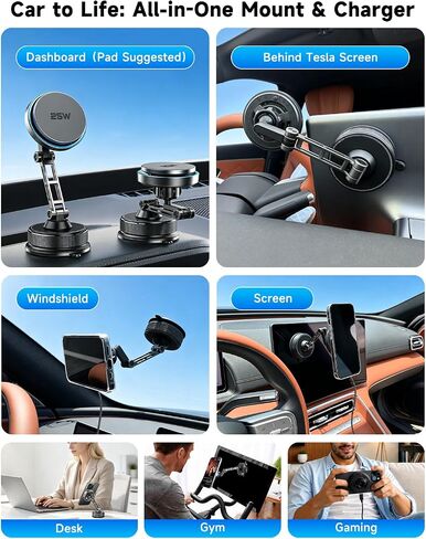 25W for Magsafe Car Mount Charger, Vacuum Magnetic Wireless Car Charger in Kuwait