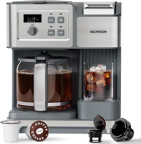 2-Way 12-Cup Programmable Brewer Coffee Maker (Silver) in Kuwait