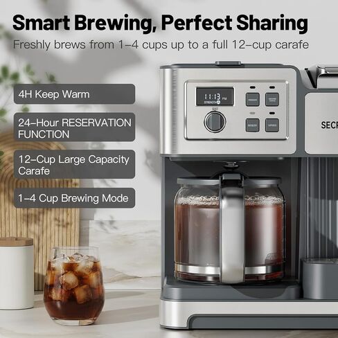 2-Way 12-Cup Programmable Brewer Coffee Maker (Silver) in Kuwait