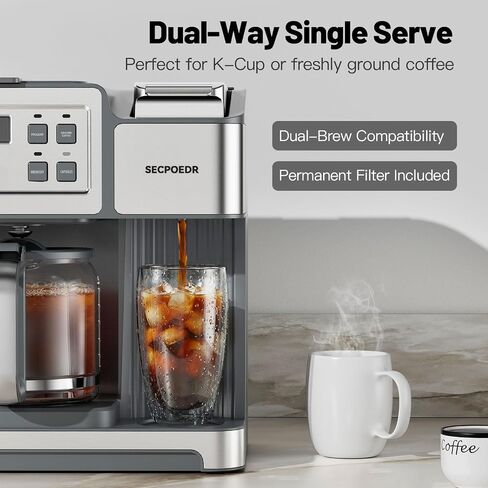 2-Way 12-Cup Programmable Brewer Coffee Maker (Silver) in Kuwait