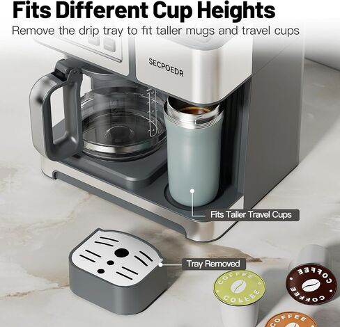 2-Way 12-Cup Programmable Brewer Coffee Maker (Silver) in Kuwait