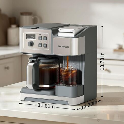 2-Way 12-Cup Programmable Brewer Coffee Maker (Silver) in Kuwait