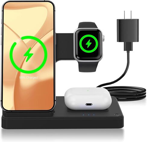 Wireless Charger Fast Charging Station 3 in 1 Charger Stand Travel in Kuwait