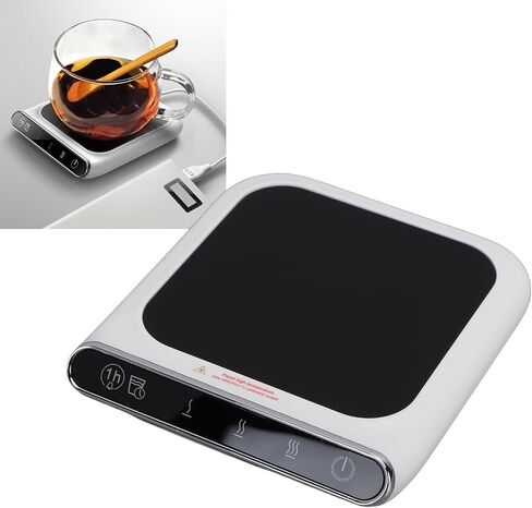 USB Powered Coffee Cup Heater 3 Temperature Control Automatic Shut Off Heating Mat Coaster for Office Travel in Kuwait