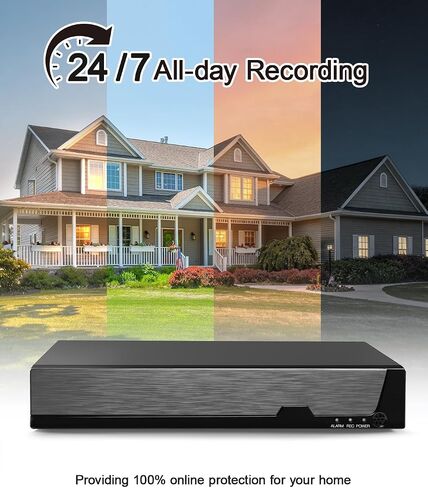 4CH Wired Security Camera System, AIWIXEN 4X 1080P Cam, DVR with 512GB HDD in Saudi Arabia
