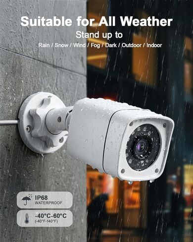 4CH Wired Security Camera System, AIWIXEN 4X 1080P Cam, DVR with 512GB HDD in Saudi Arabia