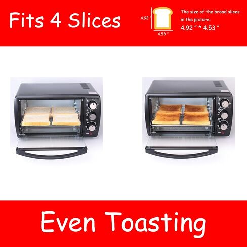 GT12 Black Countertop Toaster Oven, 12L Compact Small Oven, 1200W, Fits 4 Slices, 4 Cooking Modes, 60-Min Timer & Adjustable Temperature, For Toast, Bake & Broil, Ideal for Apartment & Dorm in Kuwait
