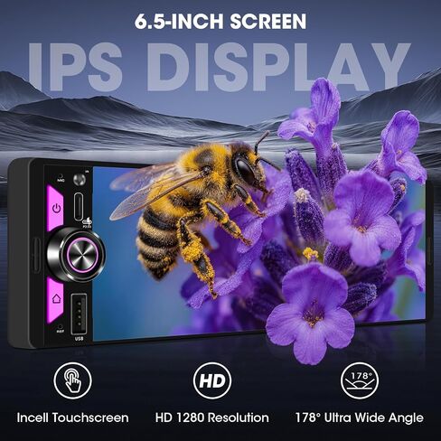Single Din CarPlay Stereo Receiver: Wireless Android Auto Touchscreen Radio in Kuwait
