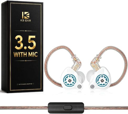 2026 Latest erabuds,KBEAR BK1 Wired Gaming Earbuds,10mm Single DD in Ear Monitor,HiFi Headset Wired Earbuds IEM Earphones with Detachable Cable for Gaming/Music/Video (Black, 3.5 no mic) in Saudi Arabia