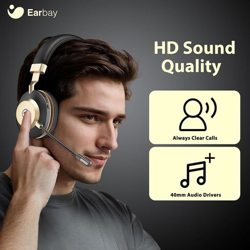 Earbay Wireless Headset with Microphone, AI Noise Cancelling & Dongle in Kuwait