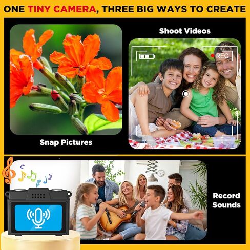 Mini Camera Keychain with 32GB Card: 1080P Retro Keychain Camera 1.47'' in Kuwait