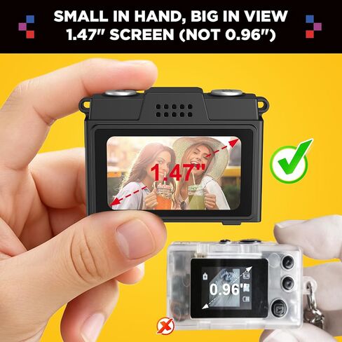 Mini Camera Keychain with 32GB Card: 1080P Retro Keychain Camera 1.47'' in Kuwait