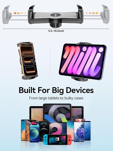 Tablet Holder for Car iPad Mount for Truck, Vacuum Suction Cup for Dash & Windshield【360°】 Strong Deep Clamp Tablet Stand for All Phones & Tablets 4.7"–12.9" Apple iPad Samsung Galaxy Tab in Kuwait