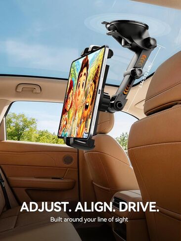 Tablet Holder for Car iPad Mount for Truck, Vacuum Suction Cup for Dash & Windshield【360°】 Strong Deep Clamp Tablet Stand for All Phones & Tablets 4.7"–12.9" Apple iPad Samsung Galaxy Tab in Kuwait