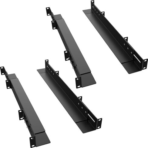 1U 19inch Server Rack Rails 15-24 inch Adjustable Depth Server Rack Rail for Universal 2&4-Post Rack Mount Rails for Network Equipment, Server, UPS Mounting Rail Kit Server Rack Accessories in Kuwait