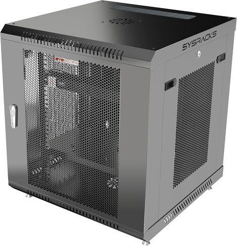 15U Wall Mount Server Rack Cabinet, 35" Deep 19 Inch Network Enclosure, Locking Mesh Door, IT Rack with Fan, PDU, 2 Shelves in Kuwait