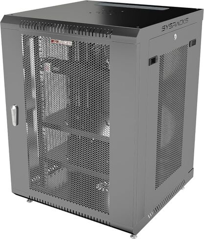 15U Wall Mount Server Rack Cabinet, 35" Deep 19 Inch Network Enclosure, Locking Mesh Door, IT Rack with Fan, PDU, 2 Shelves in Kuwait
