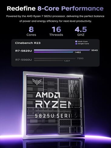 KAIGERR Gaming Laptop, 1TB NVMe SSD 16GB RAM Laptop Computer with AMD Ryzen 7 5825U(8C/16T, Up to 4.5GHz), 15.6inch Windows 11 Laptop, Radeon RX Vega 8 Graphics,WiFi 6 for Creative & Business in Kuwait