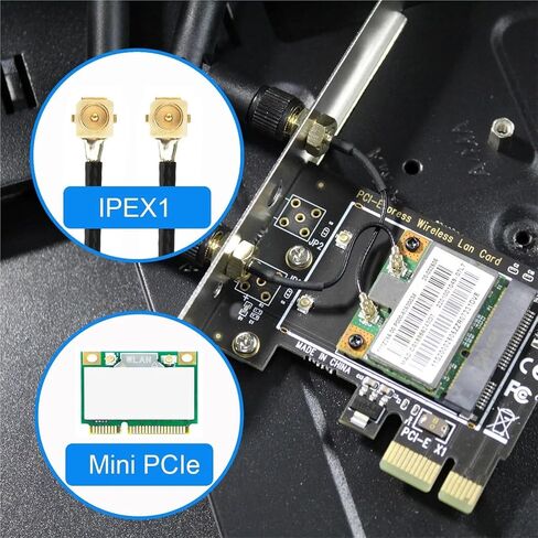 Mini PCIe to PCIe Adapter for 4/5/6/6e & Coral TPU Module in Kuwait