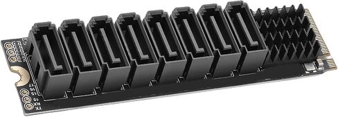 Vikye M.2 M Key to 8 Port SATA 3.0 Expansion Card, PCIe 3.0 x2 Adapter in Kuwait