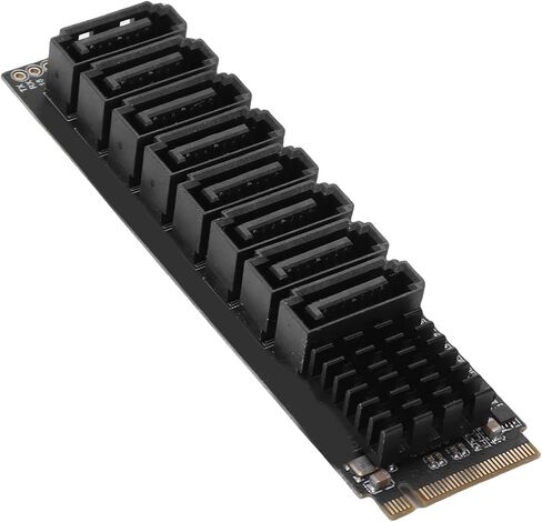 Vikye M.2 M Key to 8 Port SATA 3.0 Expansion Card, PCIe 3.0 x2 Adapter in Kuwait
