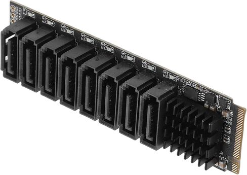 Vikye M.2 M Key to 8 Port SATA 3.0 Expansion Card, PCIe 3.0 x2 Adapter in Kuwait