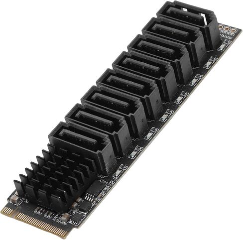 Vikye M.2 M Key to 8 Port SATA 3.0 Expansion Card, PCIe 3.0 x2 Adapter in Kuwait