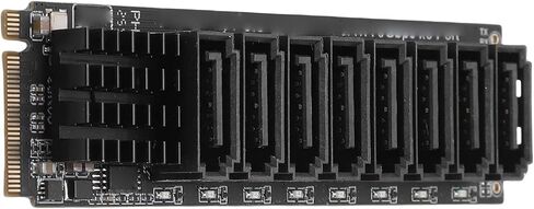 Vikye M.2 M Key to 8 Port SATA 3.0 Expansion Card, PCIe 3.0 x2 Adapter in Kuwait