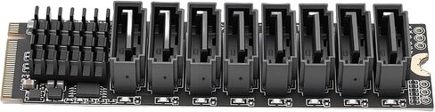 Vikye M.2 M Key to 8 Port SATA 3.0 Expansion Card, PCIe 3.0 x2 Adapter in Kuwait