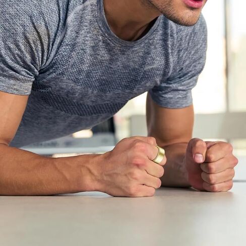Cover Compatible for Oura Ring Gen 4/Gen 3 Horizon/Gen 3 Heritage,(NOT Compatible with Oura Ring 4-Ceramic), Charging Directly,Rugged TPU Finger Protector for Workout Women Men-Gold+Gold-Size 6 in Kuwait