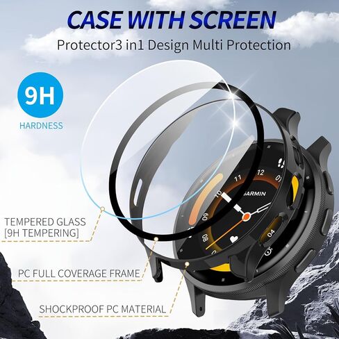 2 Pack for Garmin Venu 3 45mm Screen Protector Case in Kuwait