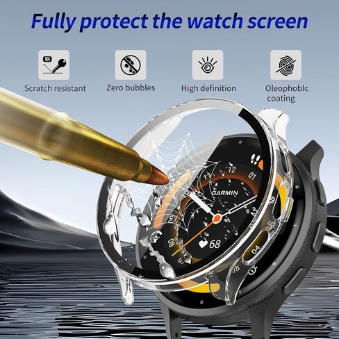 2 Pack for Garmin Venu 3 45mm Screen Protector Case in Kuwait