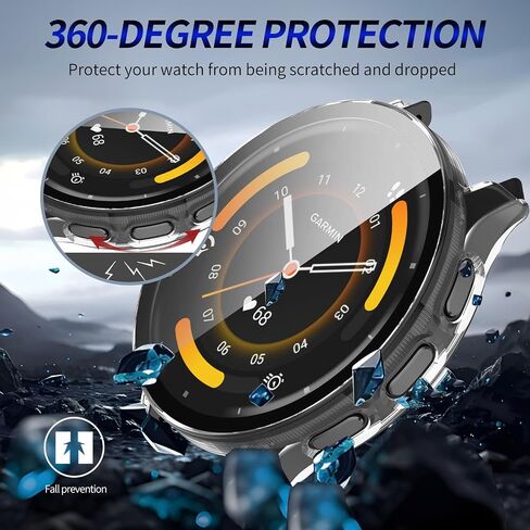 2 Pack for Garmin Venu 3 45mm Screen Protector Case in Kuwait