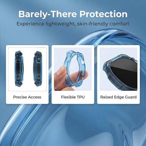 Compatible with Amazfit Balance 3 Bumper Case, Soft Flexible TPU Thin Lightweight Protective Cover for Amazfit Balance 3 Smart Watch Band [NO Front Screen Protector] in Kuwait