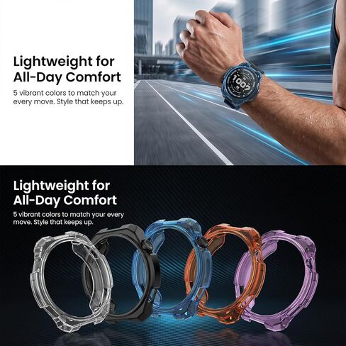 Compatible with Amazfit Balance 3 Bumper Case, Soft Flexible TPU Thin Lightweight Protective Cover for Amazfit Balance 3 Smart Watch Band [NO Front Screen Protector] in Kuwait