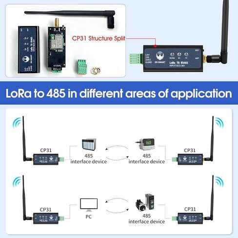 CP31 LORA Adapter RS485 to Bluetooth Serial Adapter Industrial Wireless 5000m Long Distance Communication (DX-CP31(T0)) in Kuwait