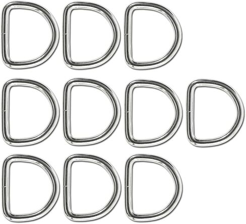 Ewparts 90 Pack 5 Sizes Metal D Rings, 0.5/0.6/0.8/1/1.5 Inch in Kuwait