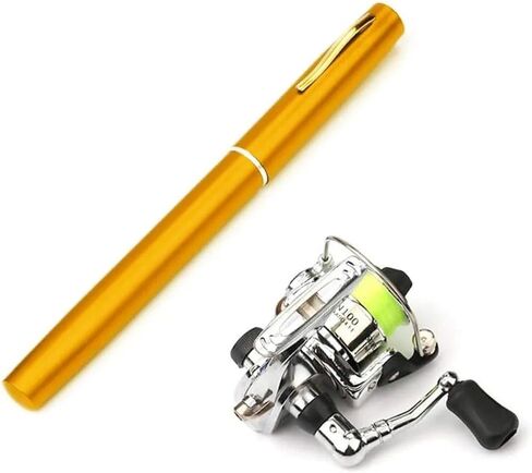 Portable Pocket Mini Fishing Rod - Compact Travel-Ready Gear Ultra-Light Aluminum Alloy Telescopic Design, Perfect for Beginners, Camping, Backpacking & Gifting in Kuwait