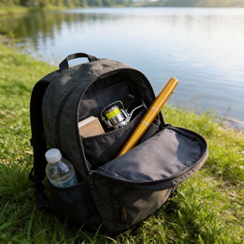 Portable Pocket Mini Fishing Rod - Compact Travel-Ready Gear Ultra-Light Aluminum Alloy Telescopic Design, Perfect for Beginners, Camping, Backpacking & Gifting in Kuwait