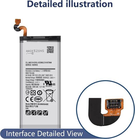 EB-BN950ABE Battery Compatible with Samsung Galaxy Note 8 SM-N950F, SM-N950U, SM-N9500, SM-N950U1, SM-N950N, SM-N950W, SC-01K, SM-N950FD Replacement Battery for with Repair Tool kit in Kuwait