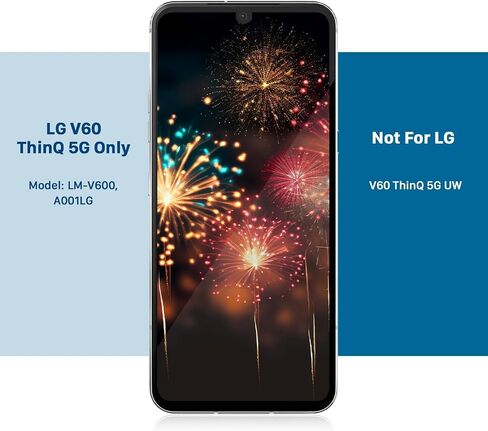 for LG V60 ThinQ Battery,[6000mAh ](𝟮𝟬𝟮6 𝗡𝗲𝘄 𝗨𝗽𝗴𝗿𝗮𝗱𝗲) High Capacity Battery Replacement for LG V60 ThinQ 5G BL-T46 LM-V600TM T-Mobile/Sprint/U.S. Cellular with Repair Tool Kits in Kuwait