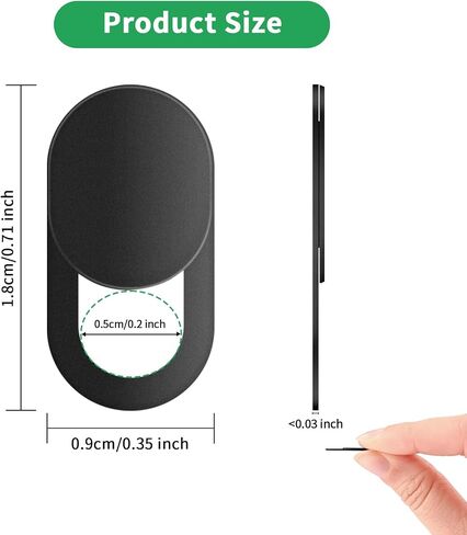 [25 Pack] Laptop Camera Cover Slide, Ultra-Thin Webcam Cover Compatible with Camera for MacBook,Laptop,PC,Computer,iMac,iPad. 0.022in Thick Web Blocker Protect Your Privacy and Security in Saudi Arabia