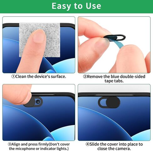 [25 Pack] Laptop Camera Cover Slide, Ultra-Thin Webcam Cover Compatible with Camera for MacBook,Laptop,PC,Computer,iMac,iPad. 0.022in Thick Web Blocker Protect Your Privacy and Security in Saudi Arabia
