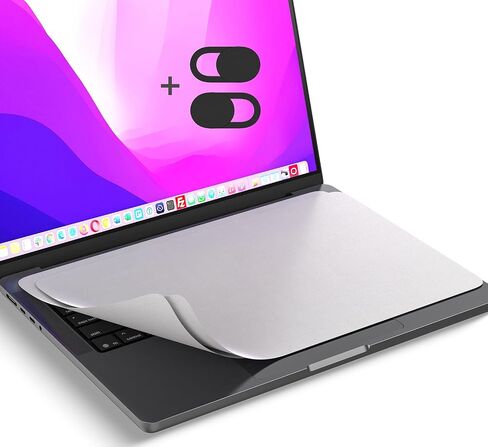 2Pack Screen Keyboard Cover Imprint Protection Microfiber Liner Cleaning Cloth for 2026 MacBook Neo 13"/MacBook Air 13 M5 M4 M3 M2 M1/MacBook Pro 14 (M5-M1) Accessories with Webcam Cover, Gray in Kuwait