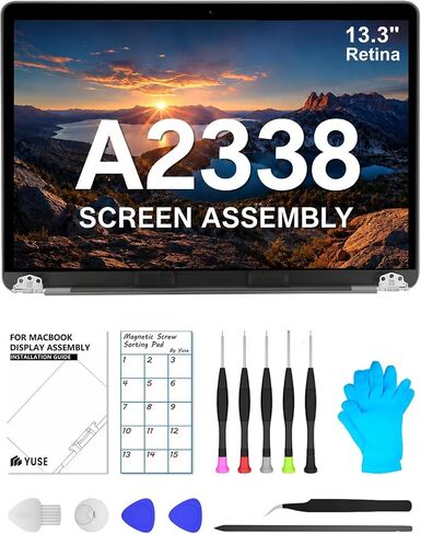 A2338 Screen Replacement 13.3" for MacBook Pro 2020(M1) 2022(M2) LCD-Silver in Kuwait